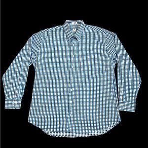 EUC Peter Millar Blue Plaid Button Down Size XL